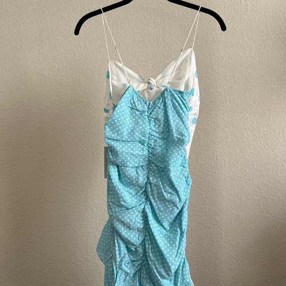 FOR LOVE & LEMONS Caroline Mini Dress in Bay Breeze - Picture 3 of 5